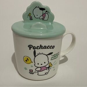 Sanrio Pochacco Ceramic Mug with Mint Green Lid 400 ml